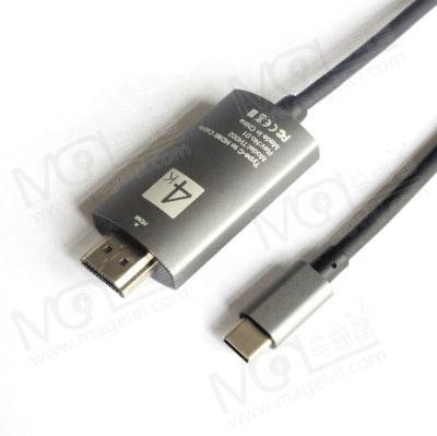 China COMPUTER Factory OEM 2M Type-C USB3.1 to HDMI Cable 4K 60Hz USB C to HDMI Cable for S8 Smartphone, Computer for sale