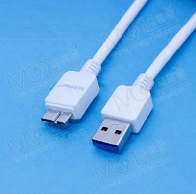 China Mobile Phone Custom 1M White USB3.0 A To Micro USB Phone Male Data Cable Micro USB Cable For Note 3 Charging S5 for sale