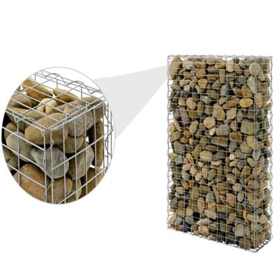 China Hot Selling Easily Assembled Welded Cage Stone Wire Mesh Gabion Basket Gabion Fence For Garden Design for sale