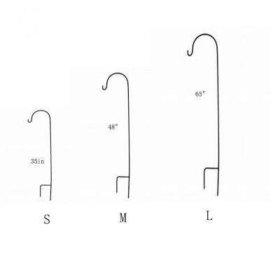 China Manufacturer Supply Adjustable Single or Movable Professional Shepherd Hook Outside Garden Metal Hook for sale