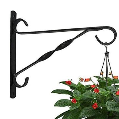 China 2022 Hot Sale Hanging Basket Hook Pot Wall Bracket Metal Planter Flower Planter For Outdoor Plant for sale