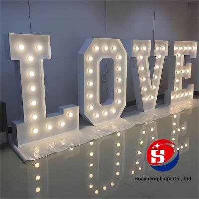 China Buildings Hot sale romantic 26 English led letters Arabic numerals Customized wedding birthday party decoration logo for sale