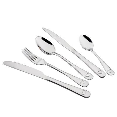 China Sustainable Home Hotel Restaurant Use Stainless Steel Cutlery In Dinnerware Set for sale