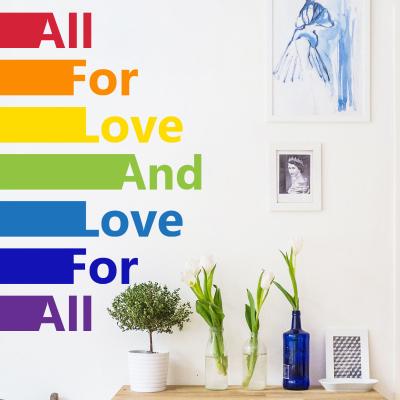 China Wholesale Waterproof+Eco-friendly English Inspirational Proverbs Love Wall Sticker Living Room Decoration Decal PVC Sticker for sale