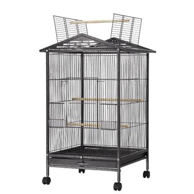 China Durable Birdcage Metal Parrot Large Iron Wire Bird Cage Durable Pet Cages for sale