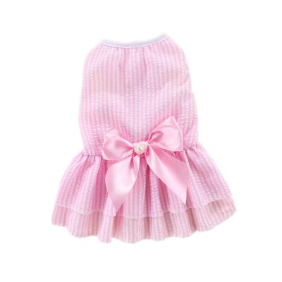 China Viable Pet Cat Custom Skirt Bow Lovely Clothes Dress Pet Clothing Dog Clothes for sale