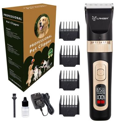 China Small Viable Rechargeable Electric Low Noise Pet Hair Cutter Clipper for Household Pet Hair Grooming Cutting for sale