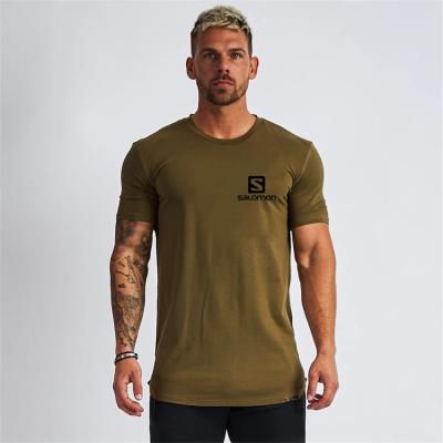 China New Letter-Printing Workout Fabric Breathable Fitness Gym Summer Casual Men's Clothing T-shirts for sale