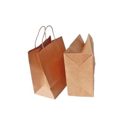 China Cheap Custom Paper Brown Wrapping Popcorn Fast Food Bread Bag Disposable Eco-friendly Biodegradable Wholesale Kraft Paper Bag for sale