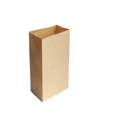 China Disposable Eco-friendly Biodegradable Craft Flat Bottom Coffee Bean Packing Kraft Paper Bag for sale