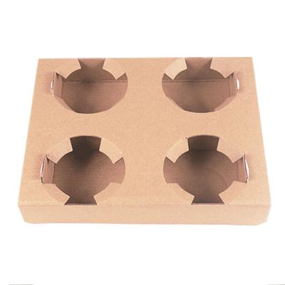 China Disposable Eco-Friendly Biodegradable Coffee Corrugated Take Away Paper Cup Holder Cardboard Coffee Carrier for sale