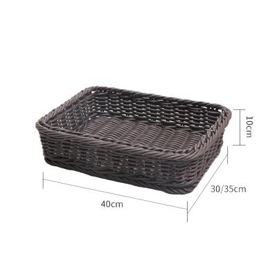 China Poly-Wicker Bread Basket Fruit Basket Supermarket Display basket zu verkaufen