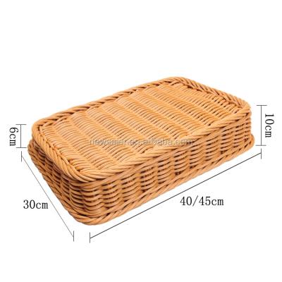 중국 High quality on side PE coated direct food contact pp rattan storage basket 판매용