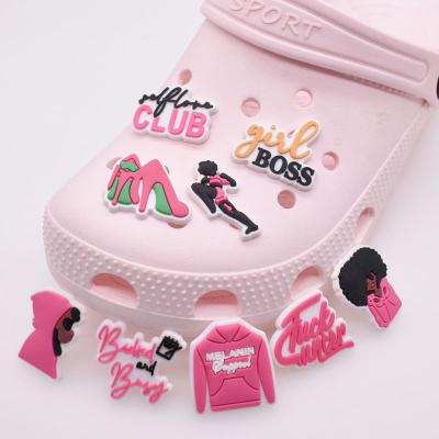 China Shoe Decoration Charms Shoe Decoration Charms 2022 New Trend Soft Custom PVC Shoe Charm Clog Charm For Lady Clog Accessory for sale