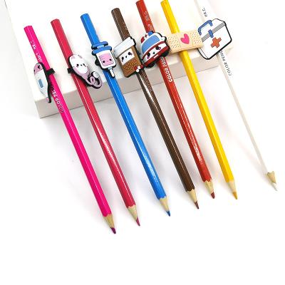 China New 2022 Custom Made PVC Pen Cover Caps Pencil Straw Stationery School Supplies Stethoscope Charm Gift China China for sale