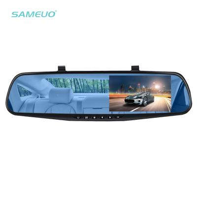 China RGB 4.3inch rear view car dvr 2 cam dash cam 1080P Dashcam car black box mirror camera for sale