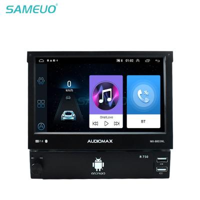 China GPS New Arrival R750 Head Unit Auto Single Din Car Radio With Retractable Screen for sale