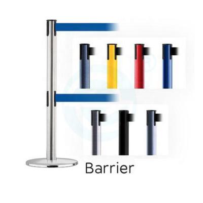 China Custom Security Roller Nylon Chrome Stainless Steel Belt Barrier Gate Cover for Bank Airport for sale