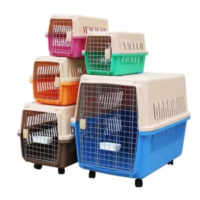 China S/M/L/XL/XXL Breathable Dog Cat Travel Flight Transportadora Para Perros Cage Crates Settlements for sale