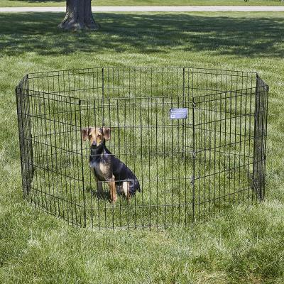 China Indoor Foldable Breathable Dog Pen Pet Playpen Dog Fence Metal Wire Exercise Pen for sale