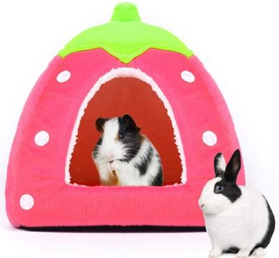 China Breathable Pet Hamster Bed Accessories Winter Luxury Canvas Nest For Small Pet Guinea Pig Cotton House for sale