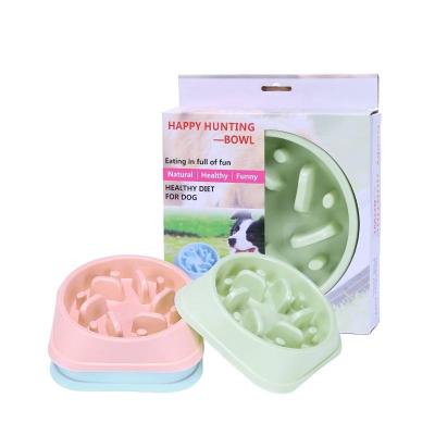 China Small Dog Cat Food Water Slow Consumption Anti-Clogging Pet Slow Puzzle Slow Feeder Dog Bowl for sale