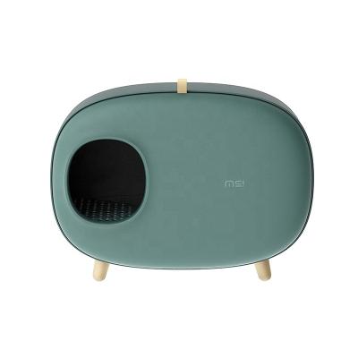 China Millisecond Viable Enclosed Design Cat Litter Box for Easier Cat Litter Handling with Cat Litter Scoop for sale