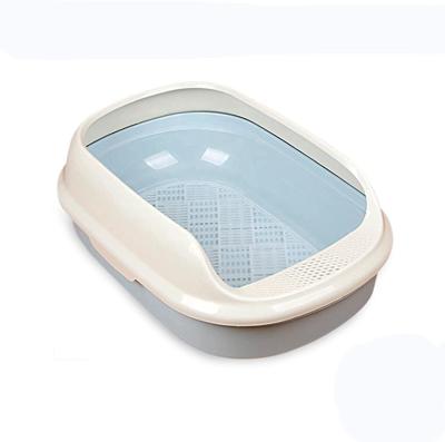 China Cat Litter Box partially enclosed detachable viable with the independent grid, equipped with Cat Litter Scoop for sale