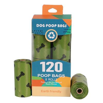 China 120 Pcs Sustainable Poop Bags 100% Eco Extra Thick Strong Leak Proof Biodegradable Dog Poo Bags For Dog Waste for sale