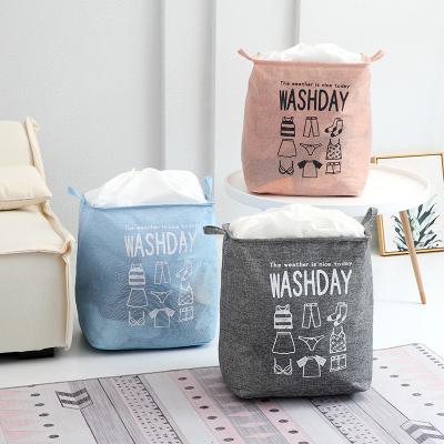 China Foldable Laundry Basket Contemporary Material Large Sealable Folding Laundry Hamper for sale