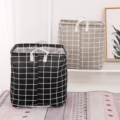 China Collapsible Household Canvas Storage Collapsible Laundry Basket for Clothing for sale