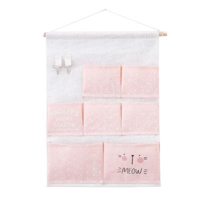 China Sustainable Household Hanging Pouch Bags Storage Bag Cardboard Seven Hanging Pouches Hanging Bag for sale