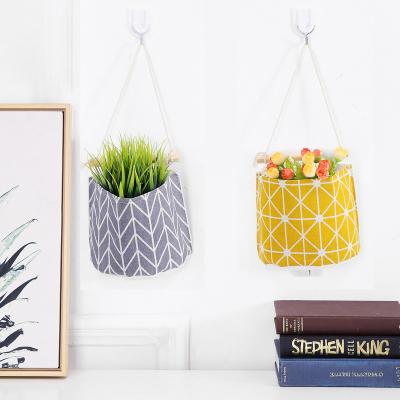 China Multifunctional Plant Viable Wall Mounted Waterproof Home Decor Potted Rack Bag Storage Sundries Bag for sale