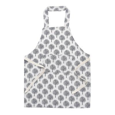 China Wholesale Custom Logo Black White Wave Cotton Polyester Chef Cooking Cafe Restaurants Kitchen Cleaning Waterproof Apron for sale