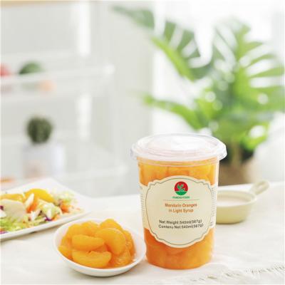 China 567gx6 Cup Canned Fruits Canned Tangerines In Fruit Syrup In Pear Juice for sale