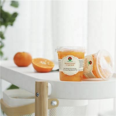 China Canned Tangerines 8oz in WGJ and LEMON JUICE in plastic cup for sale