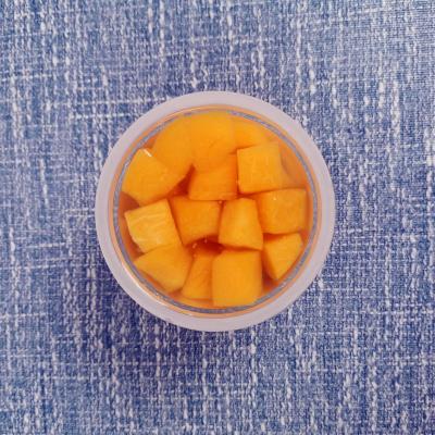 China 4oz / 113g Canned Fruit Cup Canned Yellow Peaches In Syrup for sale