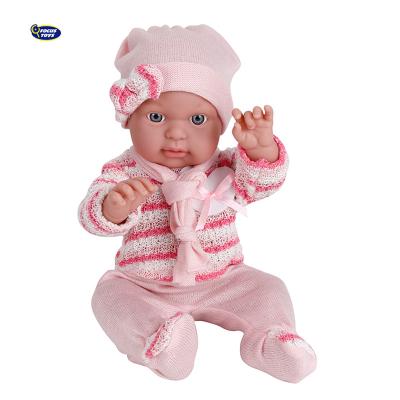 China Lovely 18 Inch Realistic Silicone Baby Home Small Play Toy Newborn Doll Gifts For Girls for sale