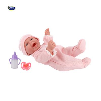 China 13 inch vinyl reborn baby house play - doll with bottle and nipple toys for toddlers for sale