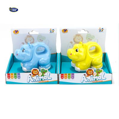 China Eco-friendly Material Cute Cartoon Hippo Friction Vehicles Push Car Plastic Truck Toys For Children for sale