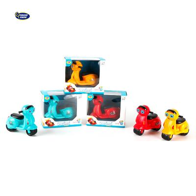 China New Product Lovely Cartoon Eco-friendly Material Friction Motorcycle Small Scooter Toys For Children for sale