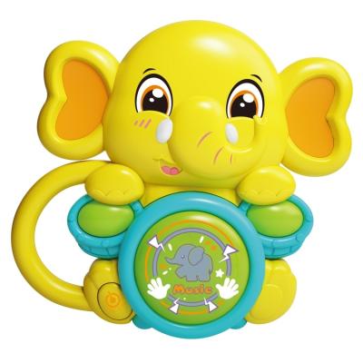 China 2021 Best Selling Baby Toys Elephant Drum Music Educational Toys With Lights Kids Toys 17.50*4.50*15.5cm for sale