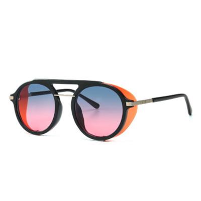 China 2020 New Sunglass Fashion Gradient Fashion Round Glass Big Punk Multiple Sellers for sale