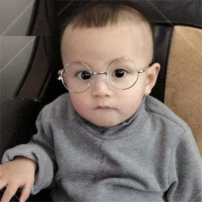 China Designer Kids Frames Kids Round Oval Mirror Baby Infant Black Sunglasses for Girls Boys for sale