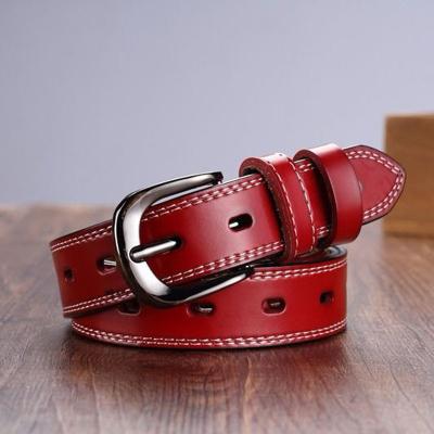 China ALLOY Women Belt Fashion Waist Belt PU Leather Metal Buckle Pin Belts For Ladies Leisure Dress Jeans Wild Waistband for sale