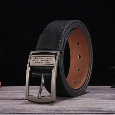 China ALLOY Wholesale men buckle leather belt business men fashion leather belt High-Grade Pin Buckle PU belts for sale