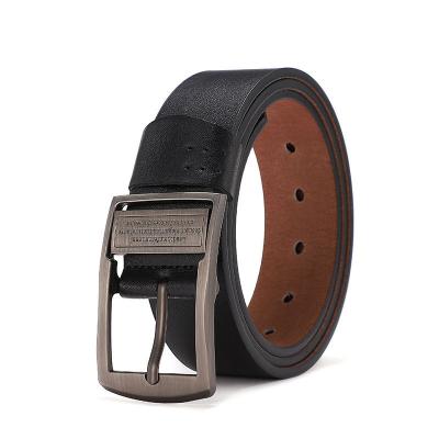 China ALLOY 2023 New arrival PU belt factory leather men's smooth buckle high-grade trend retro belt for sale