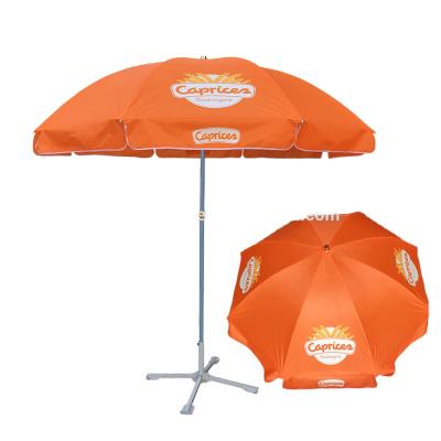 China Contemporary Custom Logo Printed Outdoor Advertising Portable Garden Beach Sun Umbrella for sale