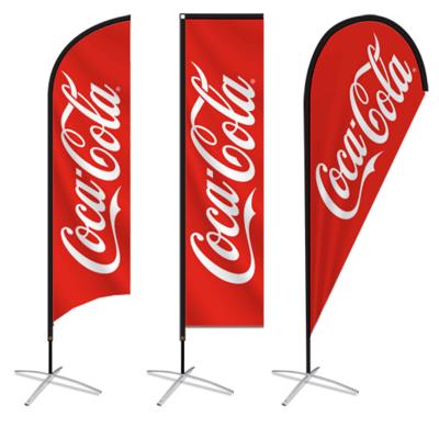 China Custom Flying Banner Beach Flag Business Advertising Hanging Flags On Sale for sale