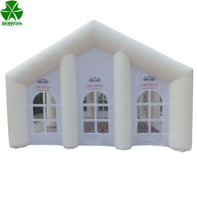 China Advertising Big Blow Up Wedding Party LED Light White Outdoor Camping Inflatable Tent Price For Outdoor Events for sale